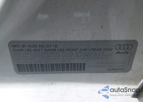 2011 Audi A4 2.0T Premium из США, поврежденный, VIN WAUFFAFL7BN013220